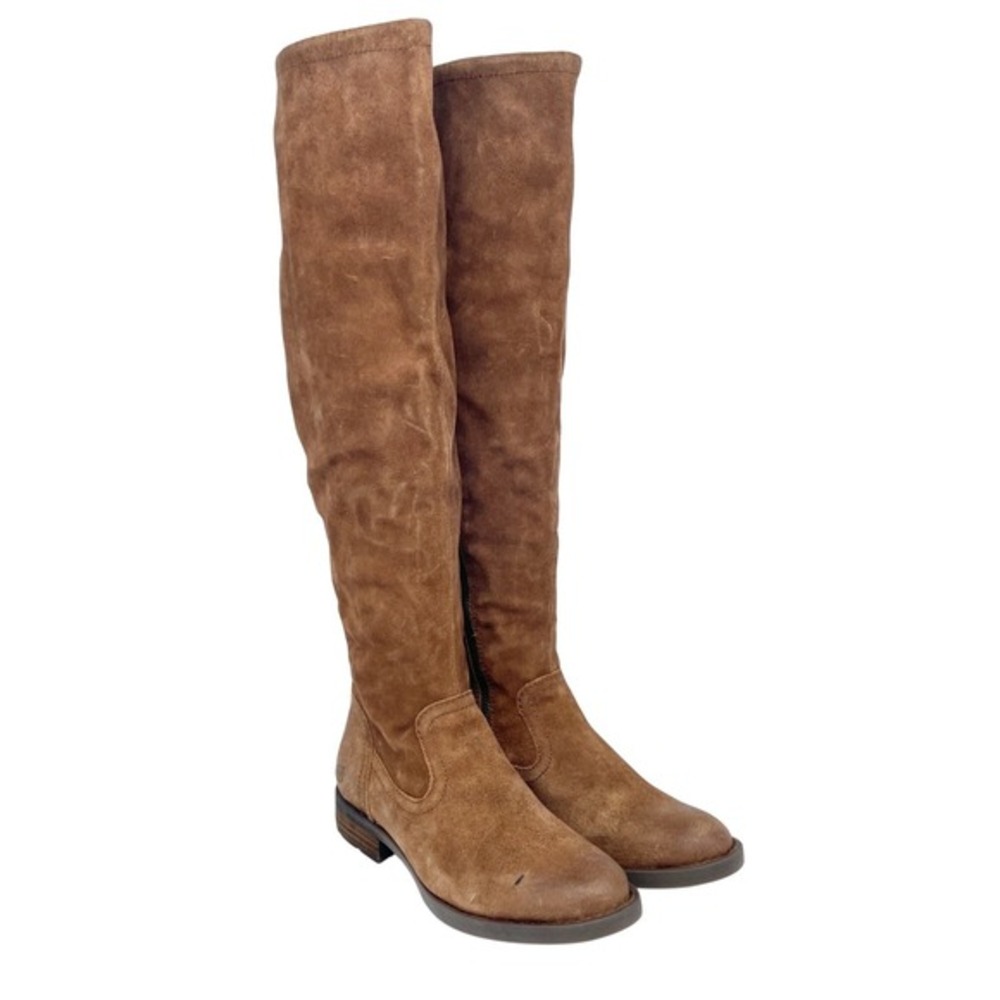 Born Women's‎ Britton Over Knee Leather Riding Boot in Rust Distressed Size 6M